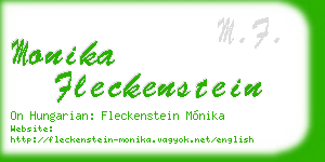 monika fleckenstein business card